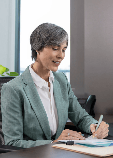 Person working at desk